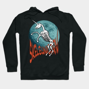 SkeleUnicorn Halloween Skeleton Design Hoodie